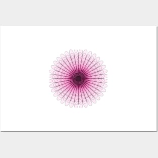 Pink Gradient Flower Posters and Art